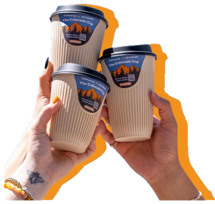 Three Colorado Cups raised in a toast
